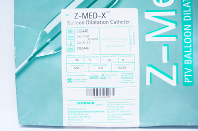 Braun 618446 Z-MED-X Balloon Dilatation Cath. 25mm x 5cm, 12Fr. (x)